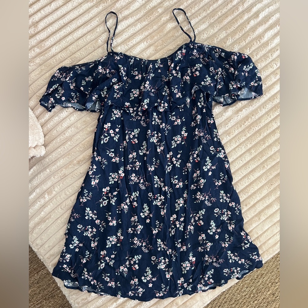 Ruffle cold shoulder sundress